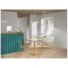 MESA TIFFANY CUADRADA EN DORADO Y MARMOL CARRARA DE ESCAB - 3
