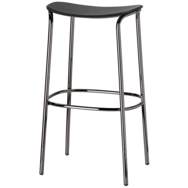 TABURETE ALTO TRICK EN MADERA EN NIQUEL Y NEGRO DE SCAB - 5