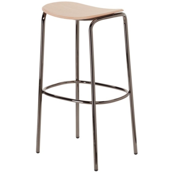 TABURETE ALTO TRICK EN MADERA EN NIQUEL Y HAYA DE SCAB - 4