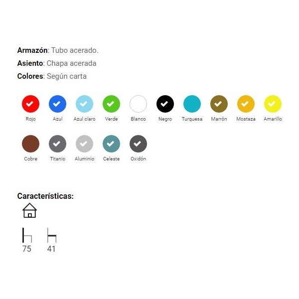 TABURETE METAL COLORES 5551 - 15