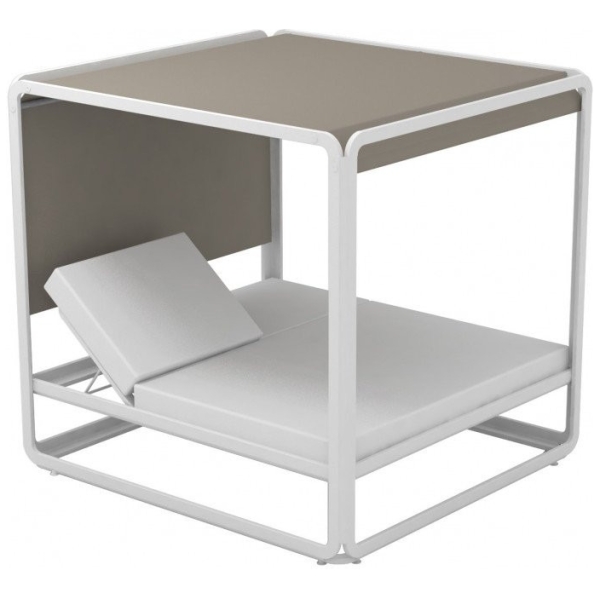 CAMA BALINESA IBIZA XL BLANCO Y TAUPÉ DE EZPELETA - 3