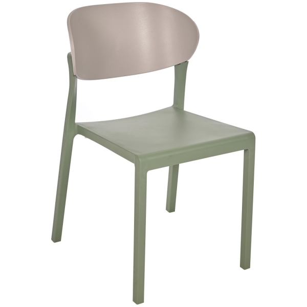 SILLA BAKE EN TAUPÉ Y OLIVO DE EZPELETA - 3