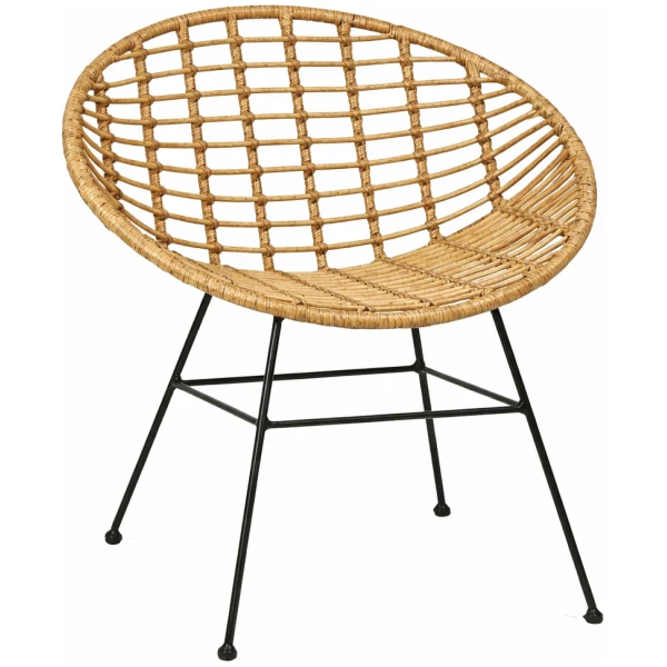 Silla Júcar armazón negro médula sintética