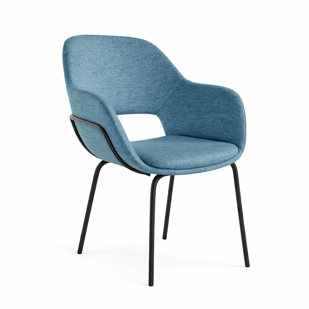 Silla con brazos Sidney color azul