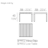 MESA AUXILIAR SPRITZ CUADRADA DE VONDOM - 3