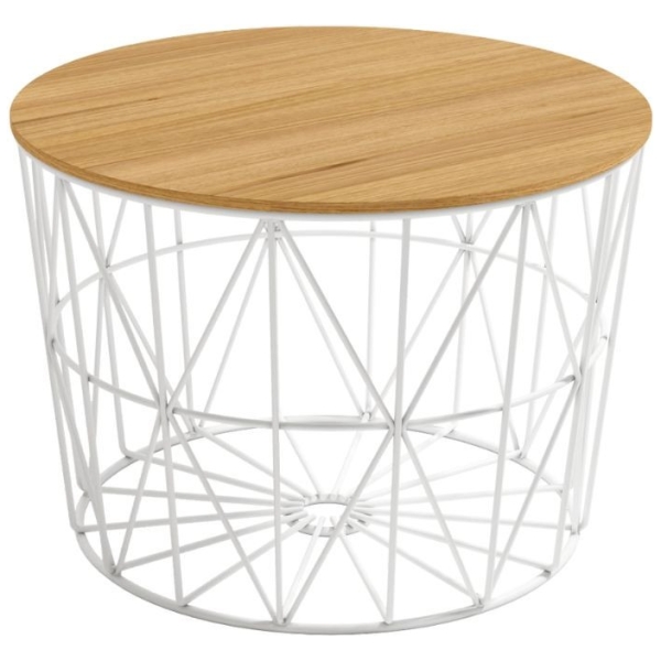 MESA ATLANTICO EN BLANCA Y MADERA - 1