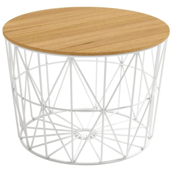 MESA ATLANTICO EN BLANCA Y MADERA - 1