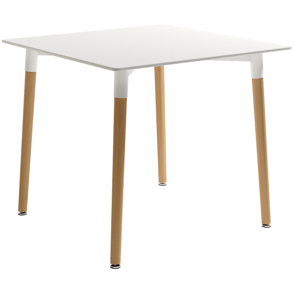 MESA CARIBE CUADRADA FIJA EN BLANCO - 1