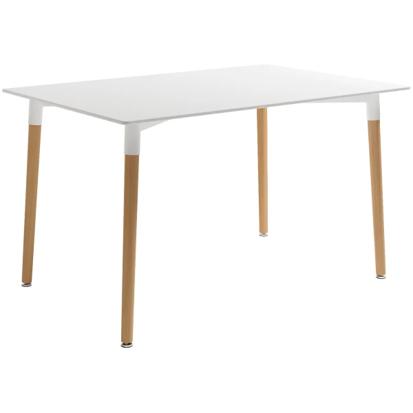 MESA CARIBE RECTANGULAR FIJA BLANCA DE 160 CM - 1