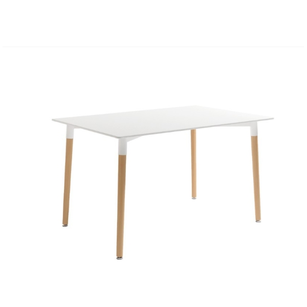 MESA CARIBE RECTANGULAR FIJA BLANCA DE 120 CM - 1