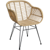 SILLA CON BRAZO RATTAN - 1
