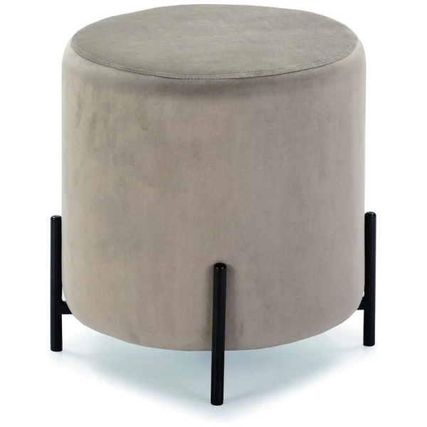 PUFF REDONDO METAL NEGRO HOTEL - 1