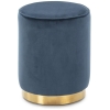 PUFF TAPIZADO HOTEL METAL DORADO - 1