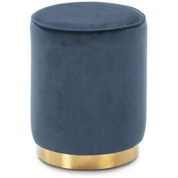 PUFF TAPIZADO HOTEL METAL DORADO - 1