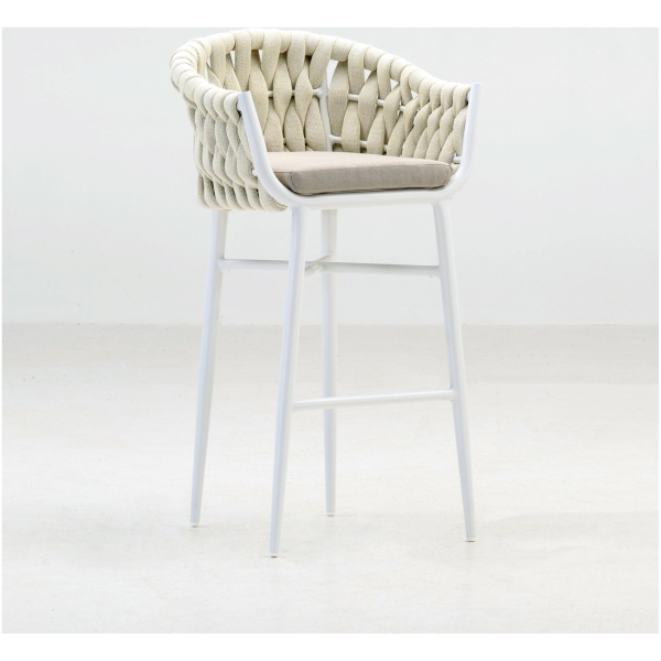 TABURETE TUY, ALUMINIO Y CUERDA - 1