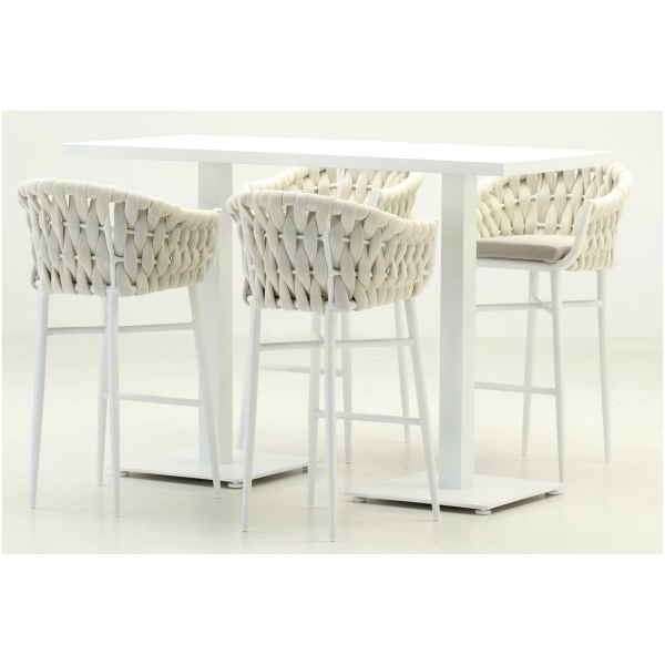 MESA ALTA OPORTO EN ALUMINIO BLANCO - 1