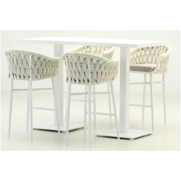 MESA ALTA OPORTO EN ALUMINIO BLANCO - 1