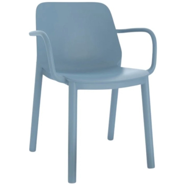 SILLA ONE CON BRAZOS AZUL RETRO DE RESOL - 1