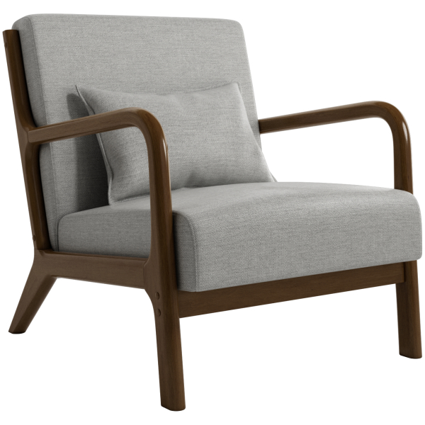 BUTACA UME TAPIZADA Y MADERA - 1