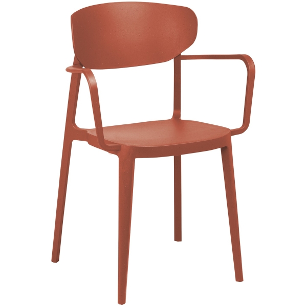 SILLA CON BRAZOS AGUA BRICK - 1