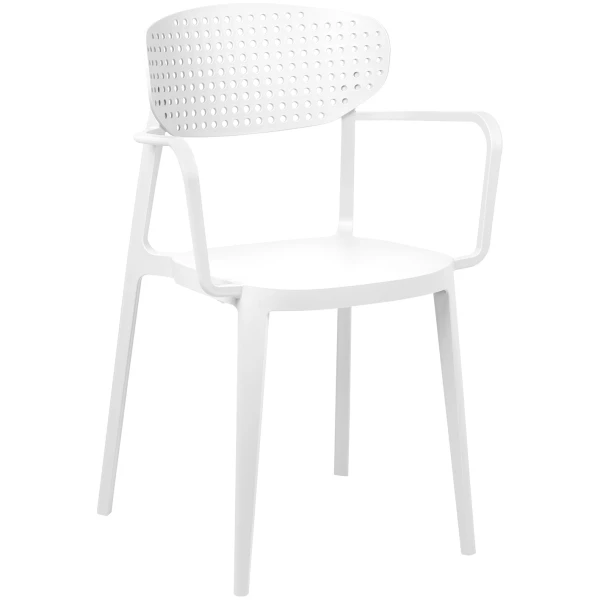 SILLA CON BRAZOS AIRE BLANCA - 1