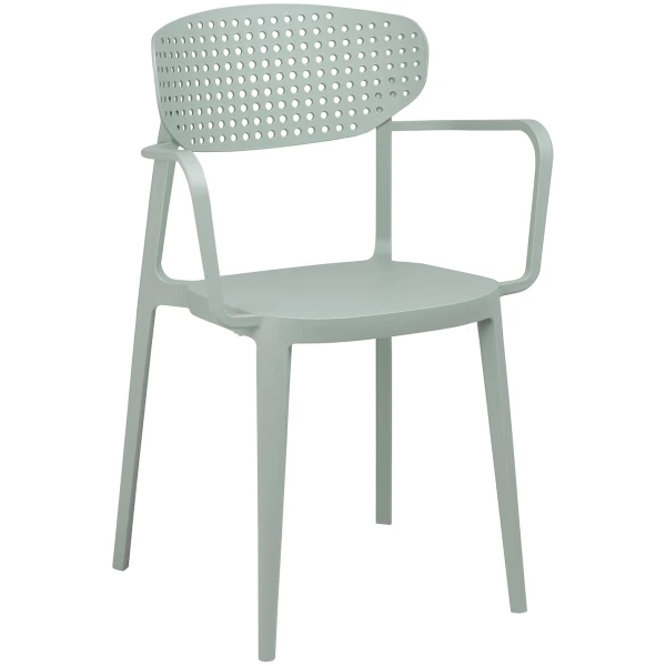 SILLA CON BRAZOS VERDE LINO - 1