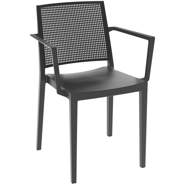 SILLA CON BRAZOS GIRD ANTRACITA - 1