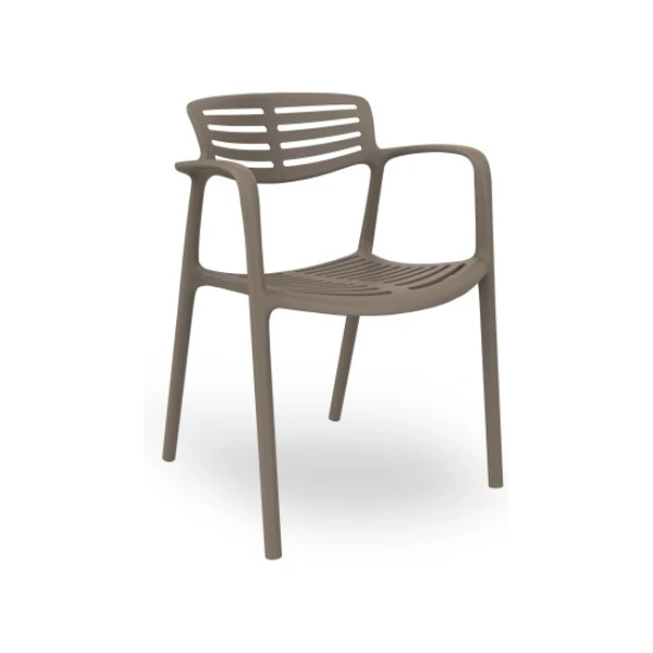 SILLA CON BRAZOS TOLEDO AIRE CHOCOLATE - 1