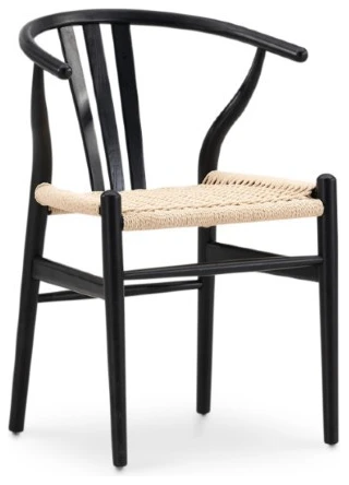 SILLA KRISTEL NEGRO Y NATURAL - 1