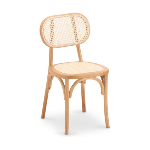 SILLA LINDA MADERA Y TRENZADO NATURAL - 1