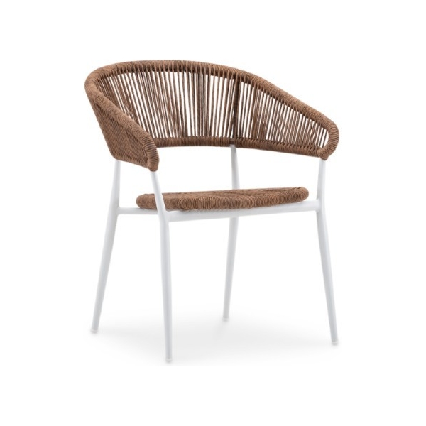 SILLON CINTHA BLANCO Y MARRON