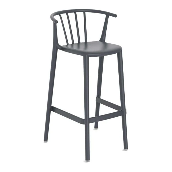 TABURETE ALTO WOODY GRIS OSCURO DE RESOL - 1