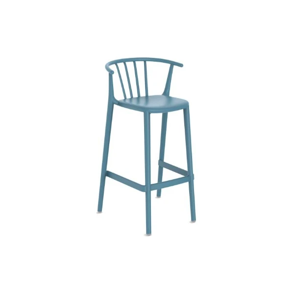 TABURETE ALTO WOODY AZUL RETRO DE RESOL - 1