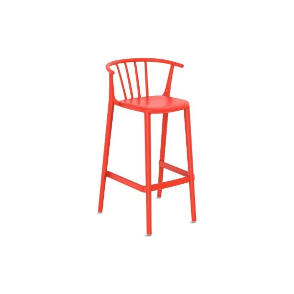 TABURETE ALTO WOODY ROJO DE RESOL - 1