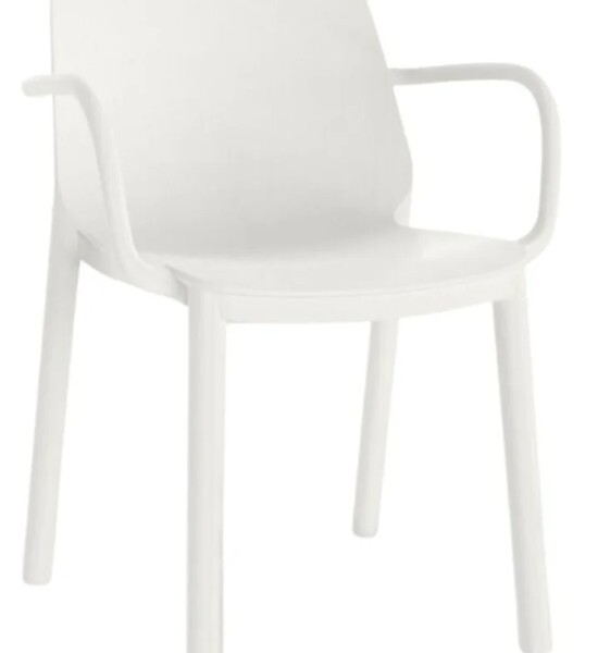 SILLA ONE CON BRAZOS BLANCA DE RESOL - 1