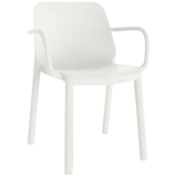 SILLA ONE CON BRAZOS BLANCA DE RESOL - 1
