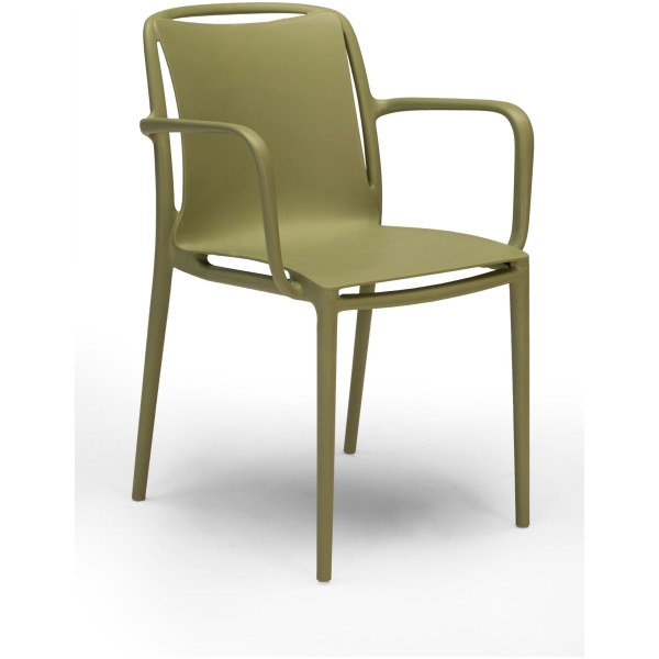 SILLA CON BRAZOS VELAIR COLOR VERDE OLIVA - 1