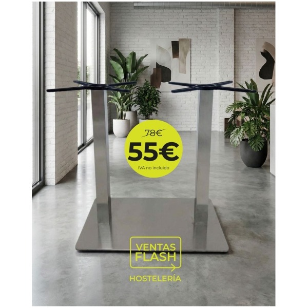 Pie doble en inox Horeca