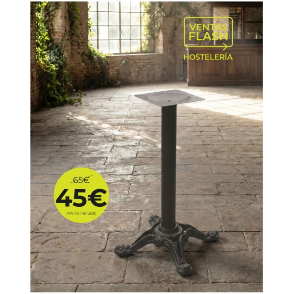 Pie parisino de hierro negro Horeca