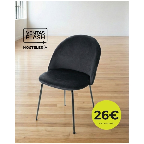 Silla negra interior Horeca