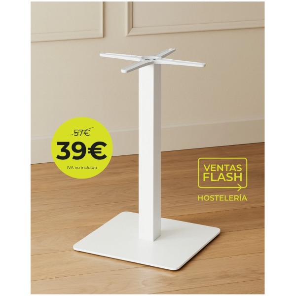 Pie de mesa de hierro blanco Horeca