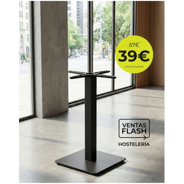 Pie de mesa de hierro negro Horeca