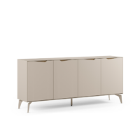 Aparador Jaden de 180 cm en crema y roble con cuatro puertas