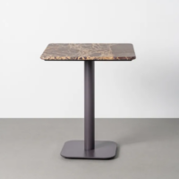 Mesa de 65 cm en piedra natural y metal