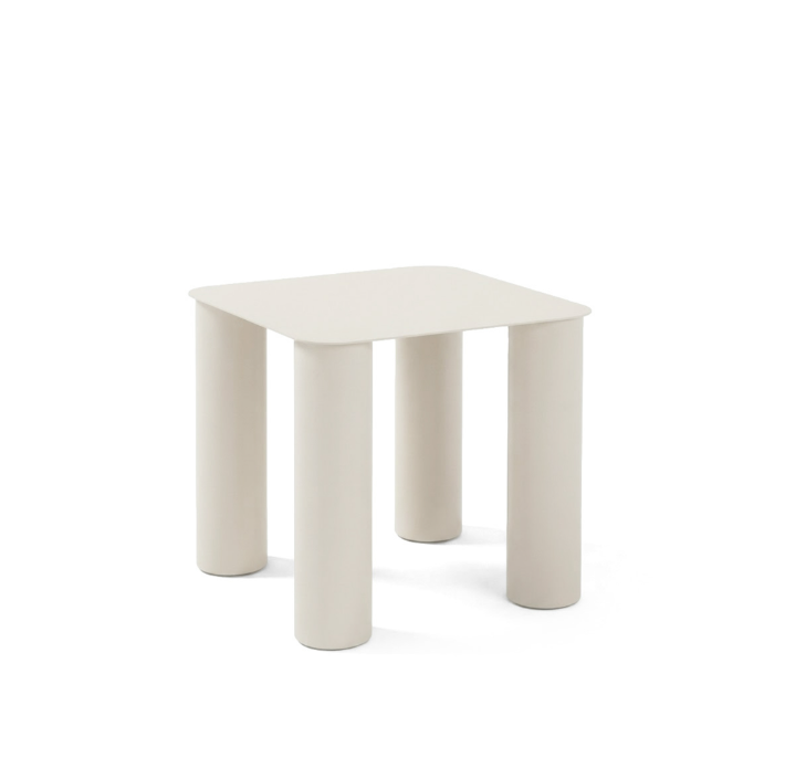 Mesa de centro Liv cuadrada de 45 cm en acabado beige