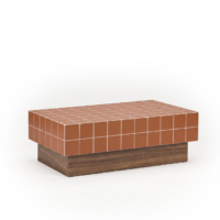 Mesa de centro Mosaico de 100 cm con base tipo zócalo