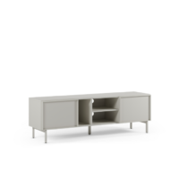 Mueble TV Brise de 160 cm con dos puertas y tres huecos abiertos