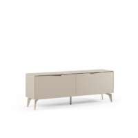 Mueble TV Jaden de 150 cm en crema y roble con dos puertas